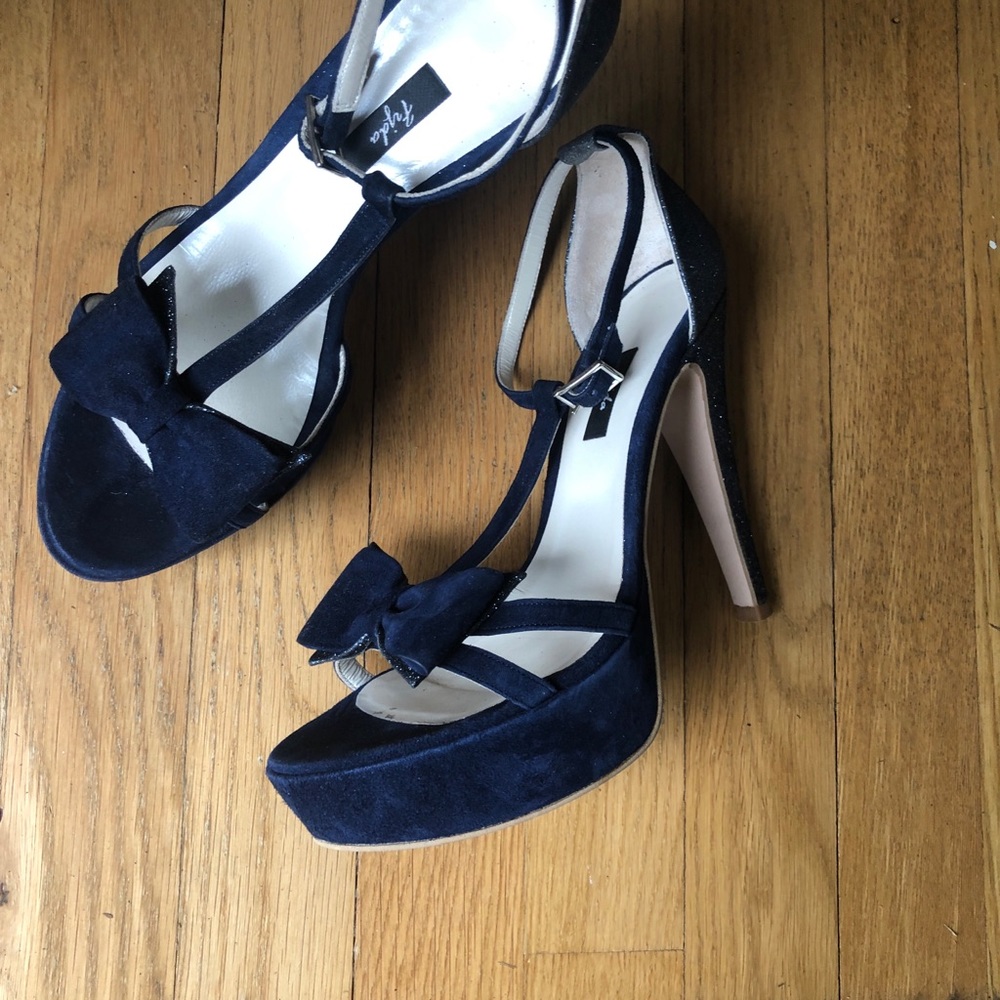 Navy Platform Heels